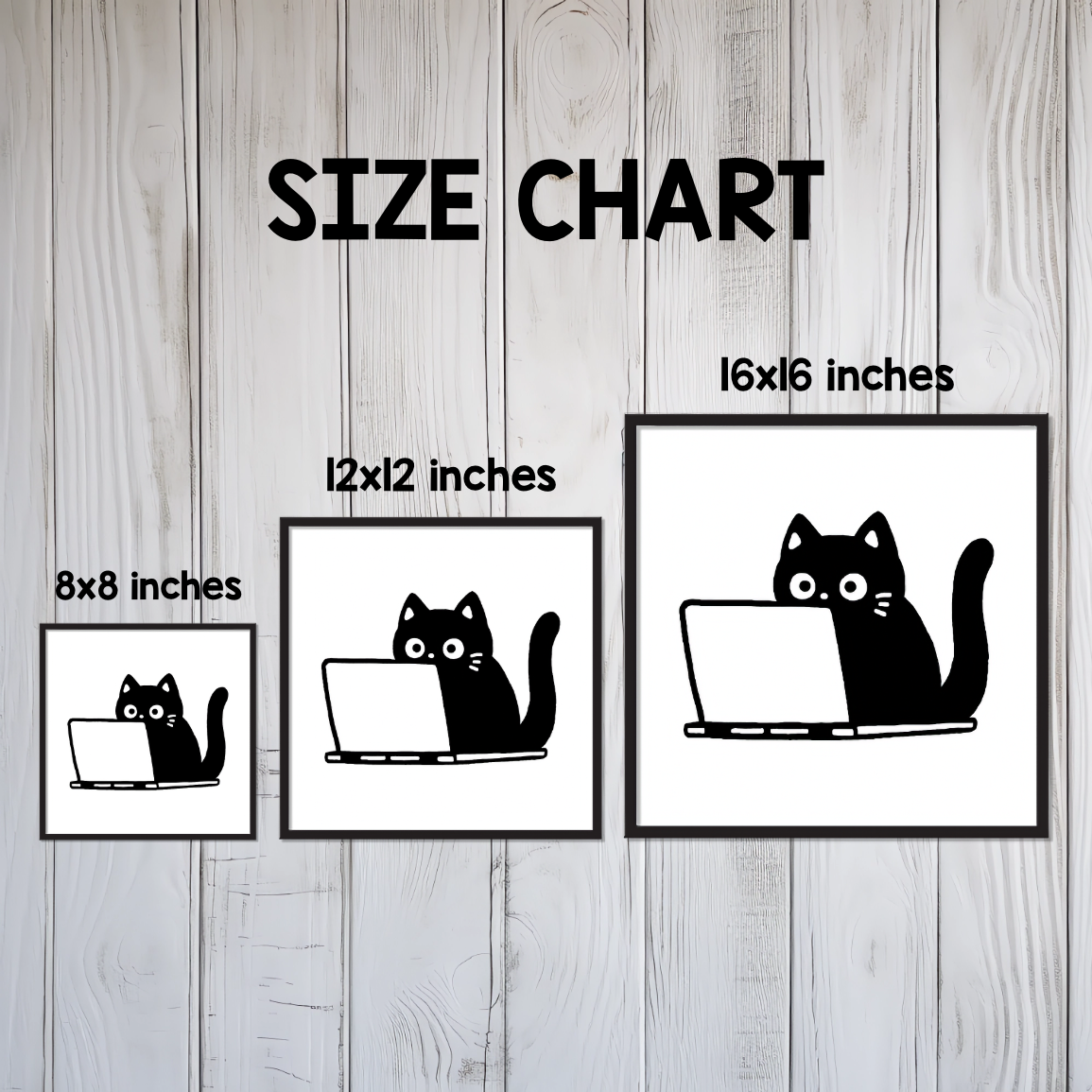 The Coding Cat Framed Canvas Wall Art