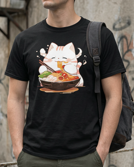 Happy Cat Ramen Feast T-Shirt