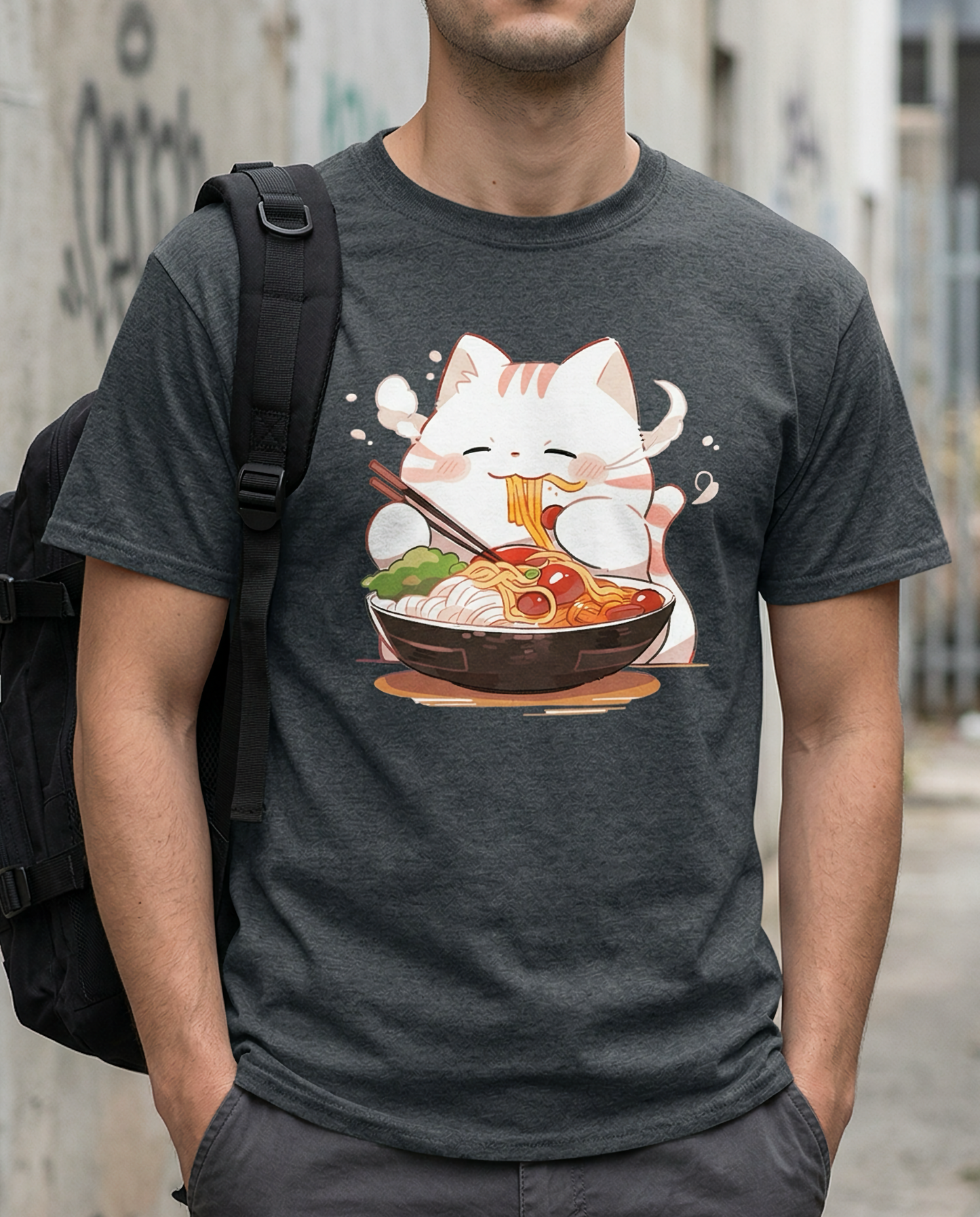 Happy Cat Ramen Feast T-Shirt