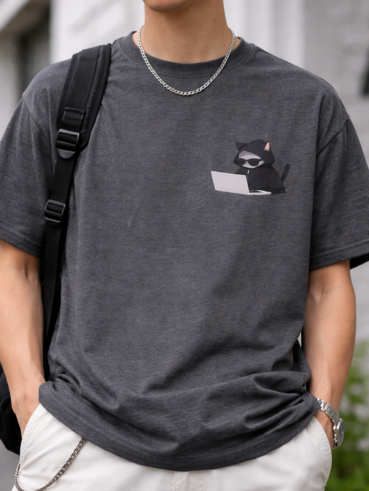 Cool Cat Hacker T-shirt