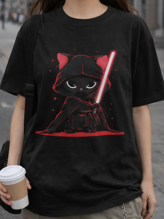Cat Vader T-Shirt: Embrace the Feline Dark Side!