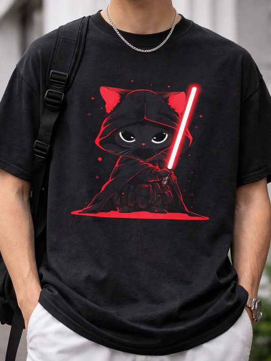 Cat Vader T-Shirt: Embrace the Feline Dark Side!