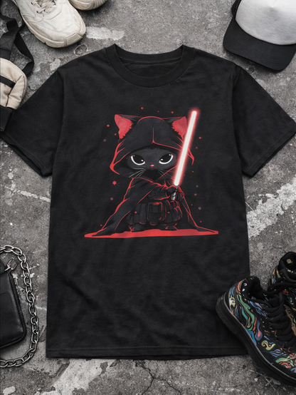 Cat Vader T-Shirt: Embrace the Feline Dark Side!