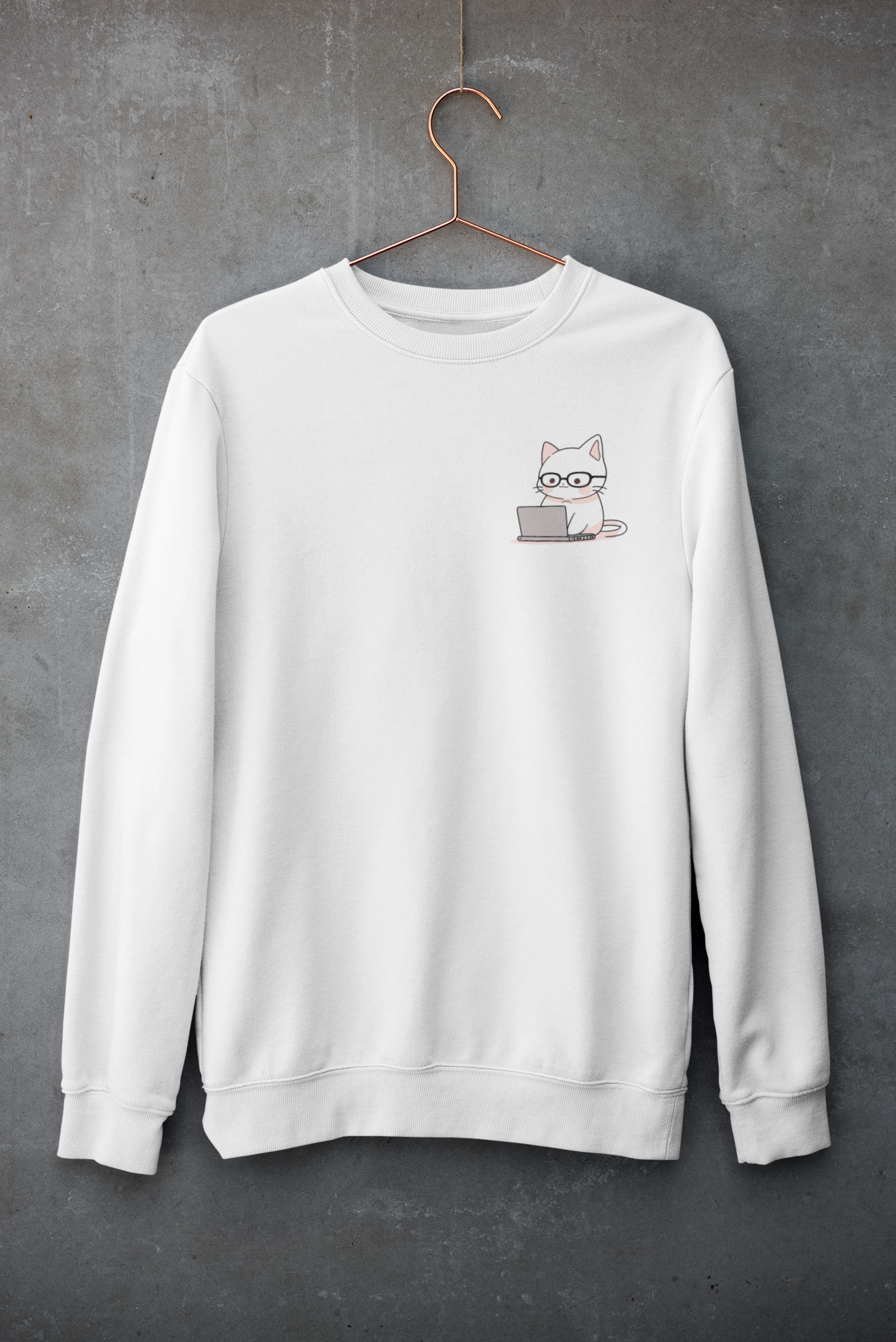 Nerd-Mode Engaged: The Geeky Cat Sweatshirt