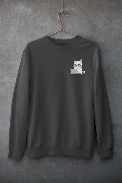 Nerd-Mode Engaged: The Geeky Cat Sweatshirt