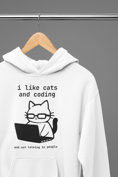 i like cats and coding and not talking to people Hoodie