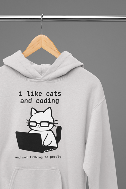 i like cats and coding and not talking to people Hoodie