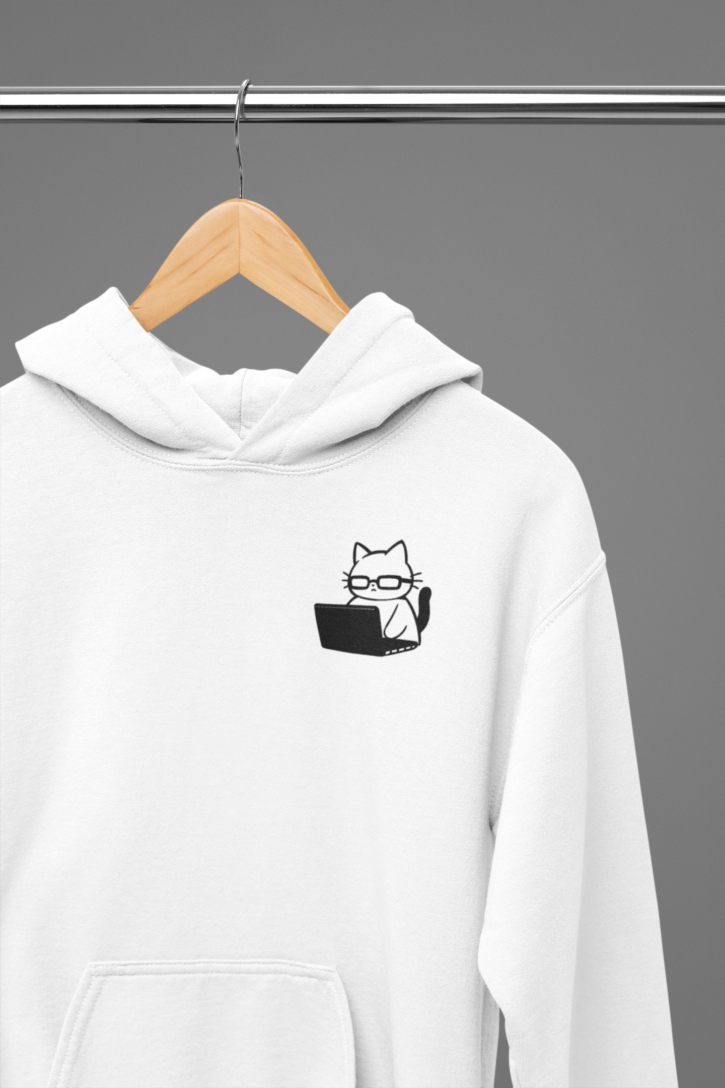 Cat with clearance middle finger hoodie