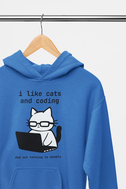 i like cats and coding and not talking to people Hoodie
