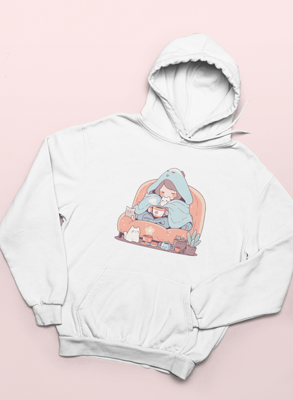 Cat Mom's Coffee Break Hoodie