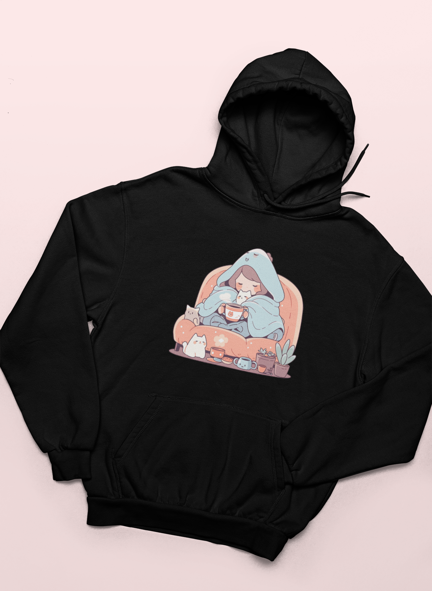 Cat Mom's Coffee Break Hoodie