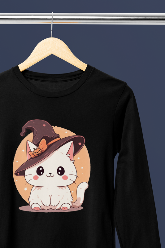 Whisker Wizard Cat Long Sleeve Tee