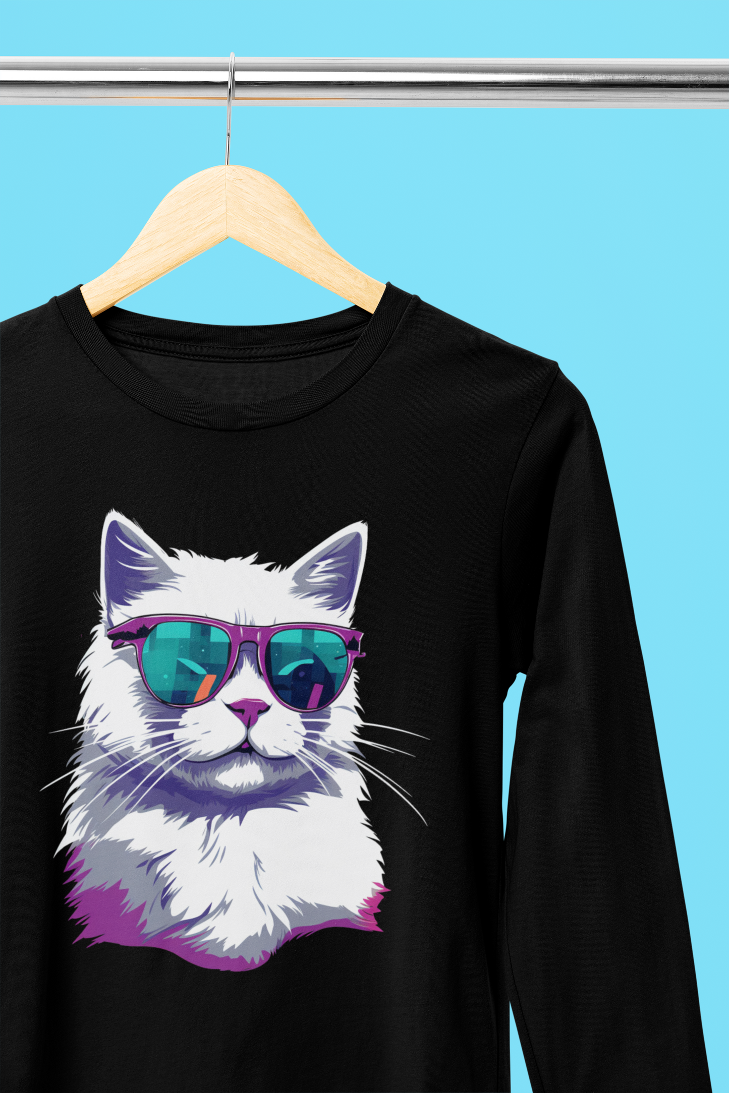 Techy Cat Shades Long Sleeve Tee