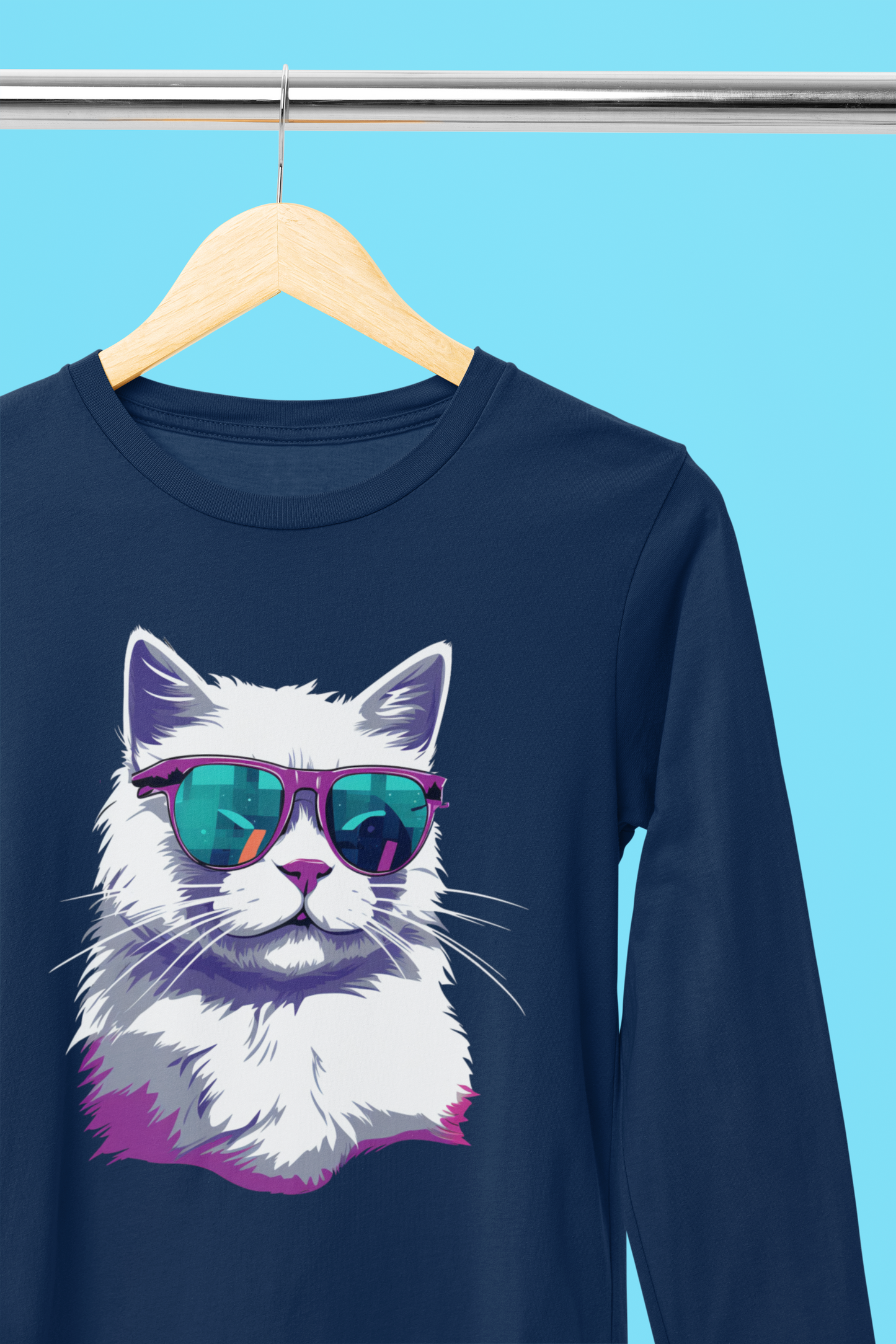 Techy Cat Shades Long Sleeve Tee