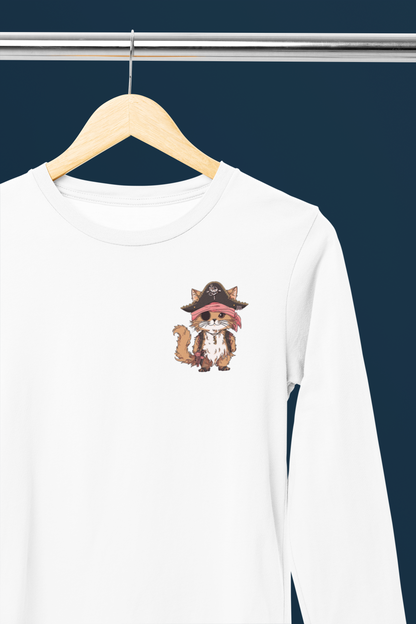 Pirate Cat Long Sleeve Tee