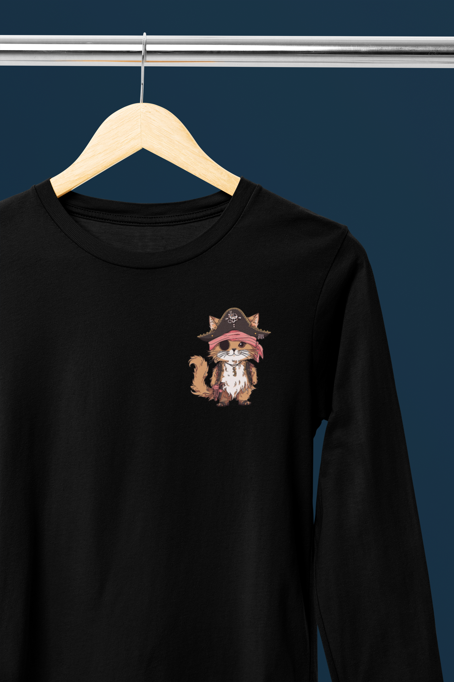 Pirate Cat Long Sleeve Tee