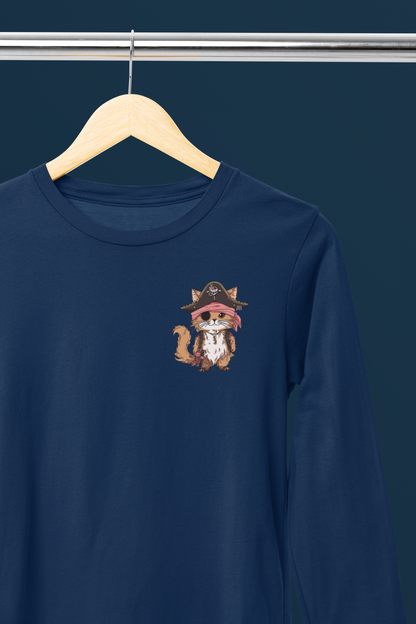 Pirate Cat Long Sleeve Tee