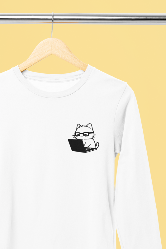 Purrgramming Cat Long Sleeve Tee