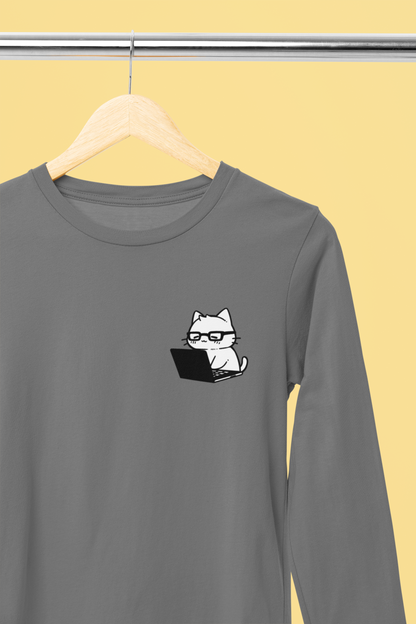 Purrgramming Cat Long Sleeve Tee