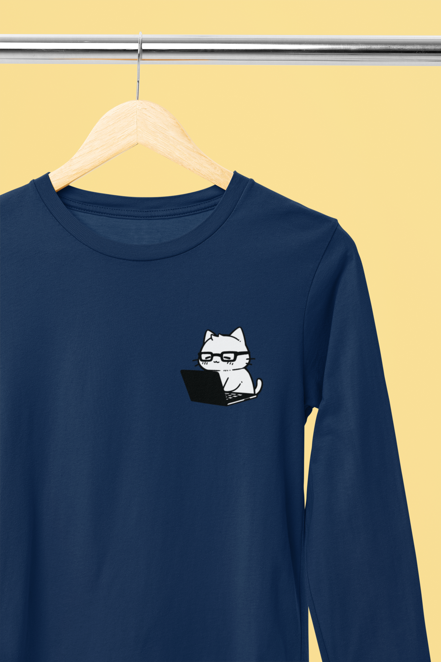 Purrgramming Cat Long Sleeve Tee