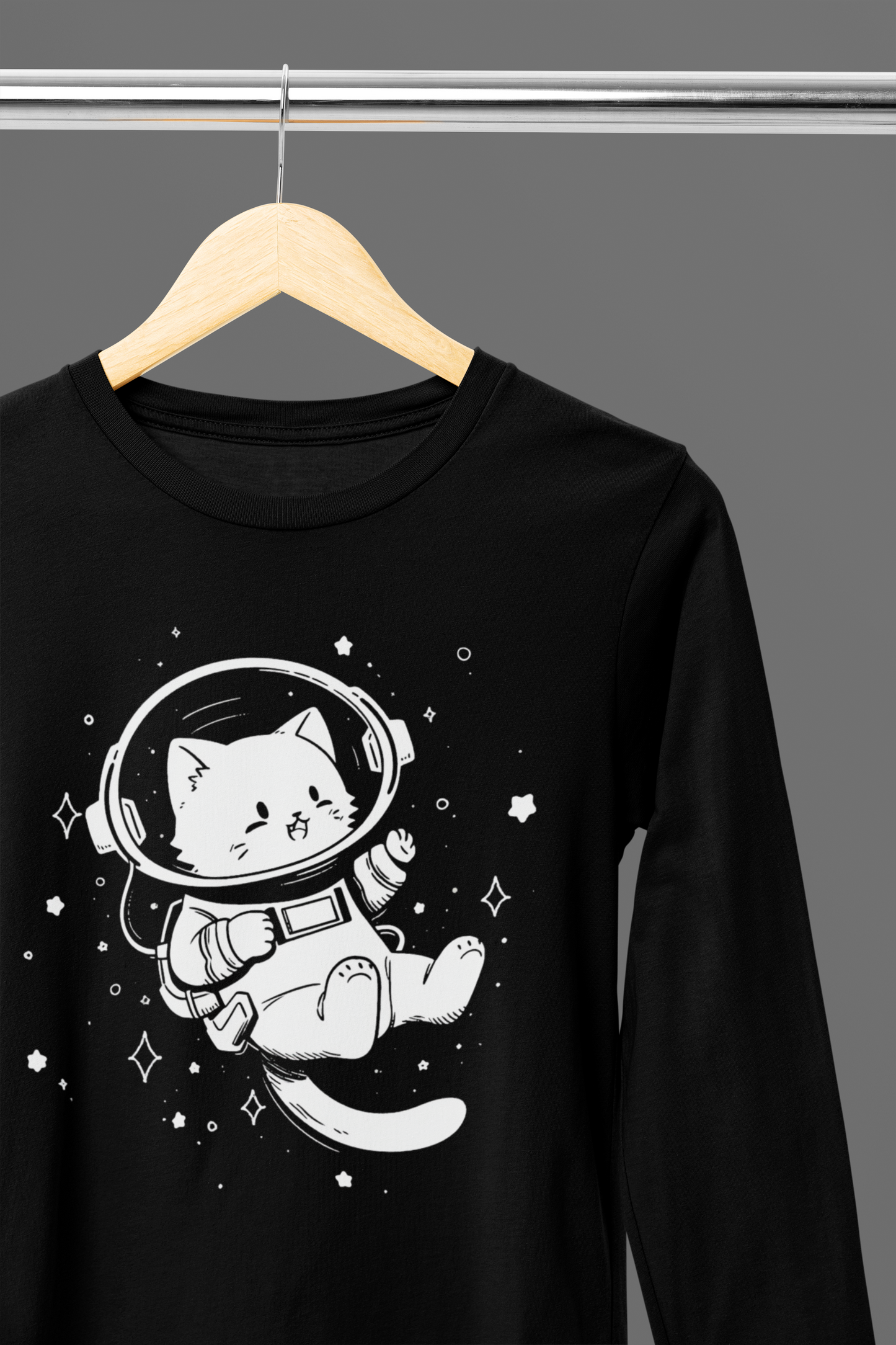 Galactic Cat Explorer Long Sleeve Tee