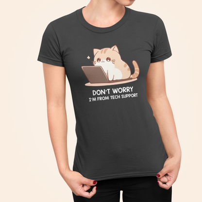 Tech Support Kitty Women's Slim Fit Tee