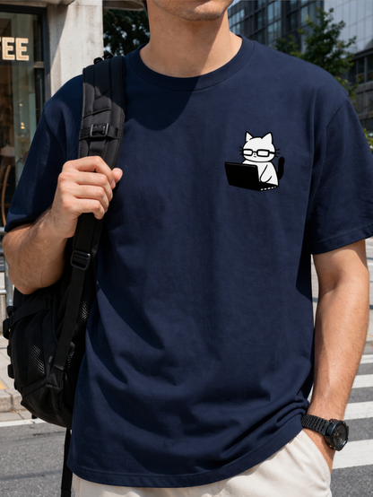 Nerd Cat Work Mode T-Shirt