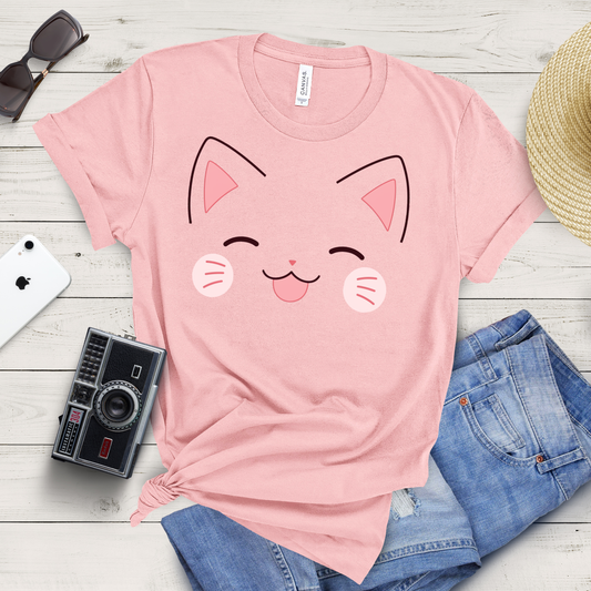 Cat Smiley Face T-Shirt