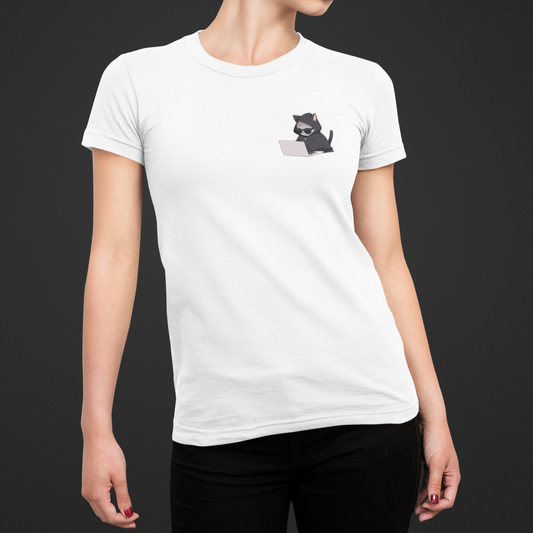 Cool Cat Hacker Women's Slim Fit Tee