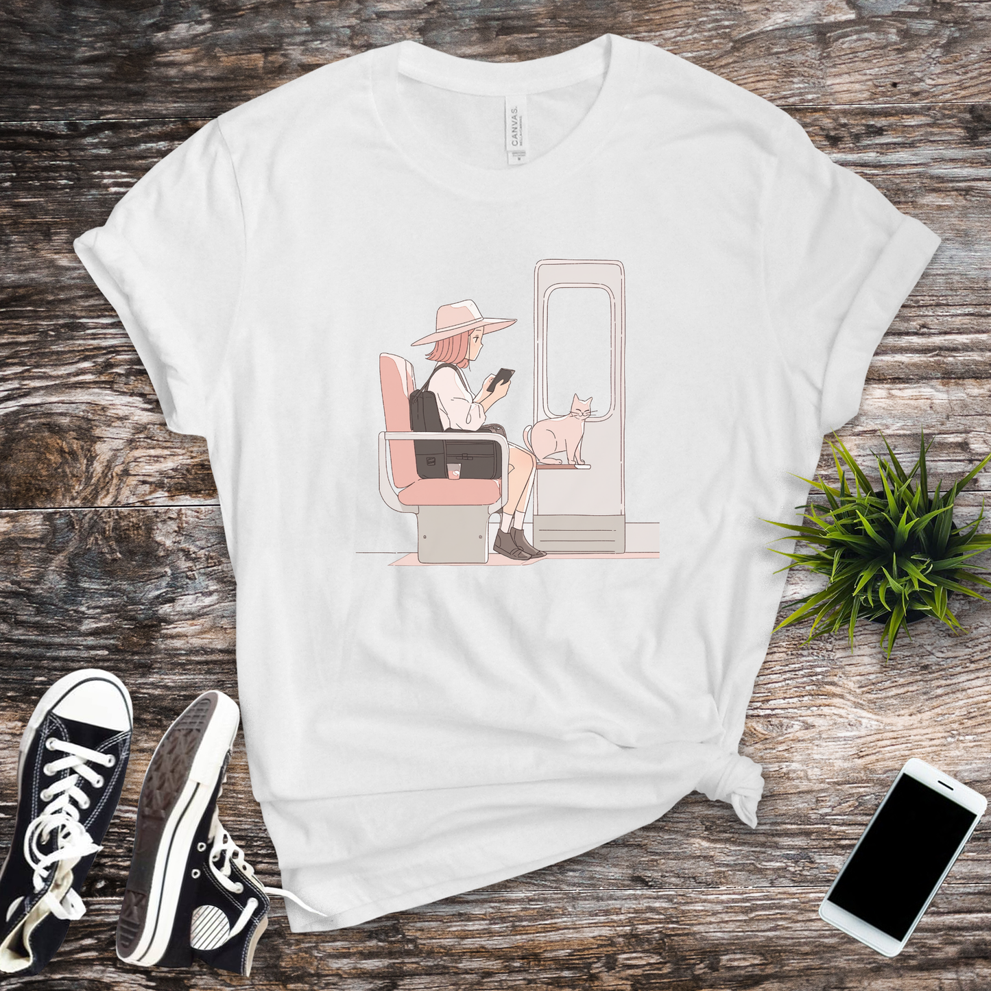 Train Ride with Cat Mom Tee