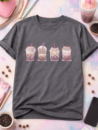 Boba Cat Party T-Shirt