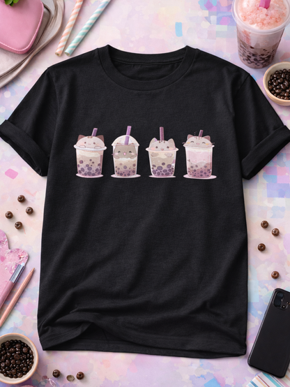 Boba Cat Party T-Shirt
