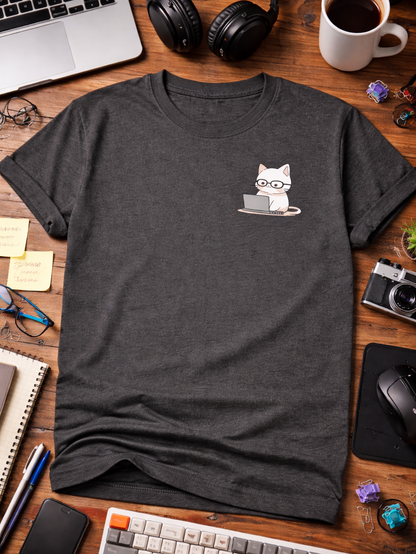 Nerd-Mode Engaged: The Geeky Cat T-Shirt