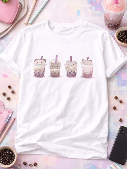 Boba Cat Party T-Shirt
