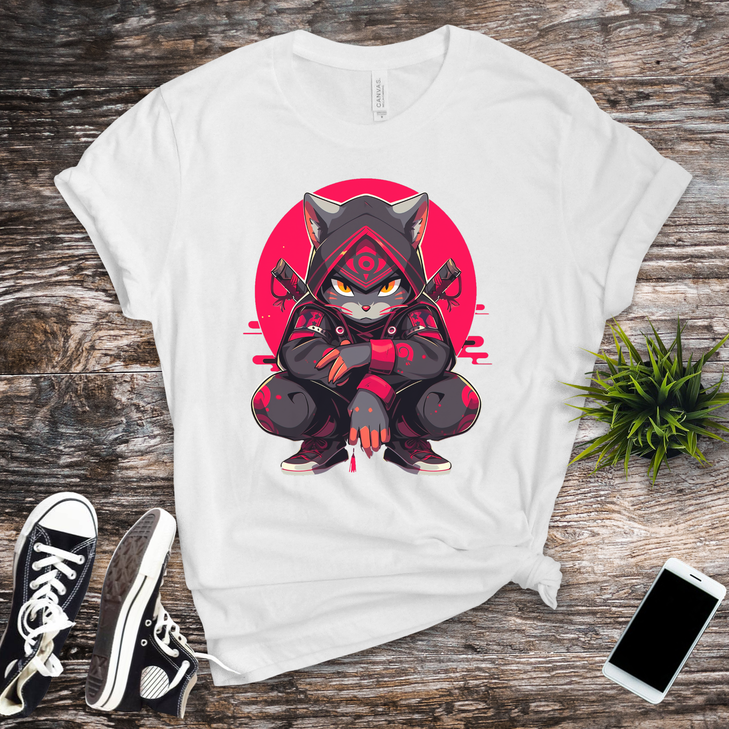 Ninja Cat Strikes T-Shirt