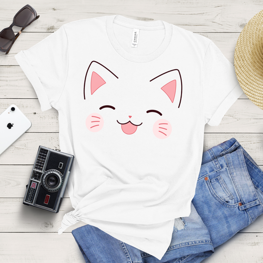 Cat Smiley Face T-Shirt