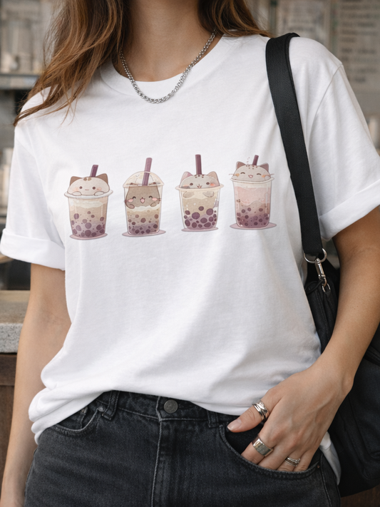 Boba Cat Party T-Shirt