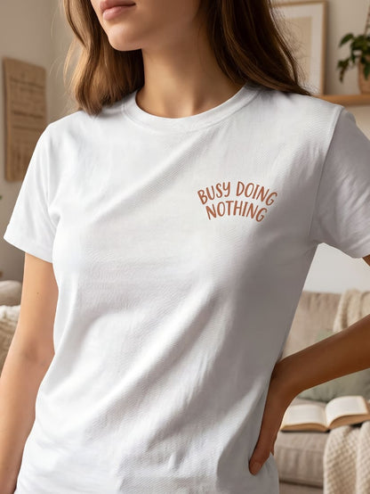 Busy Doing Nothing Cat T-Shirt - Cozy Lazy Day Cat Lover Shirt