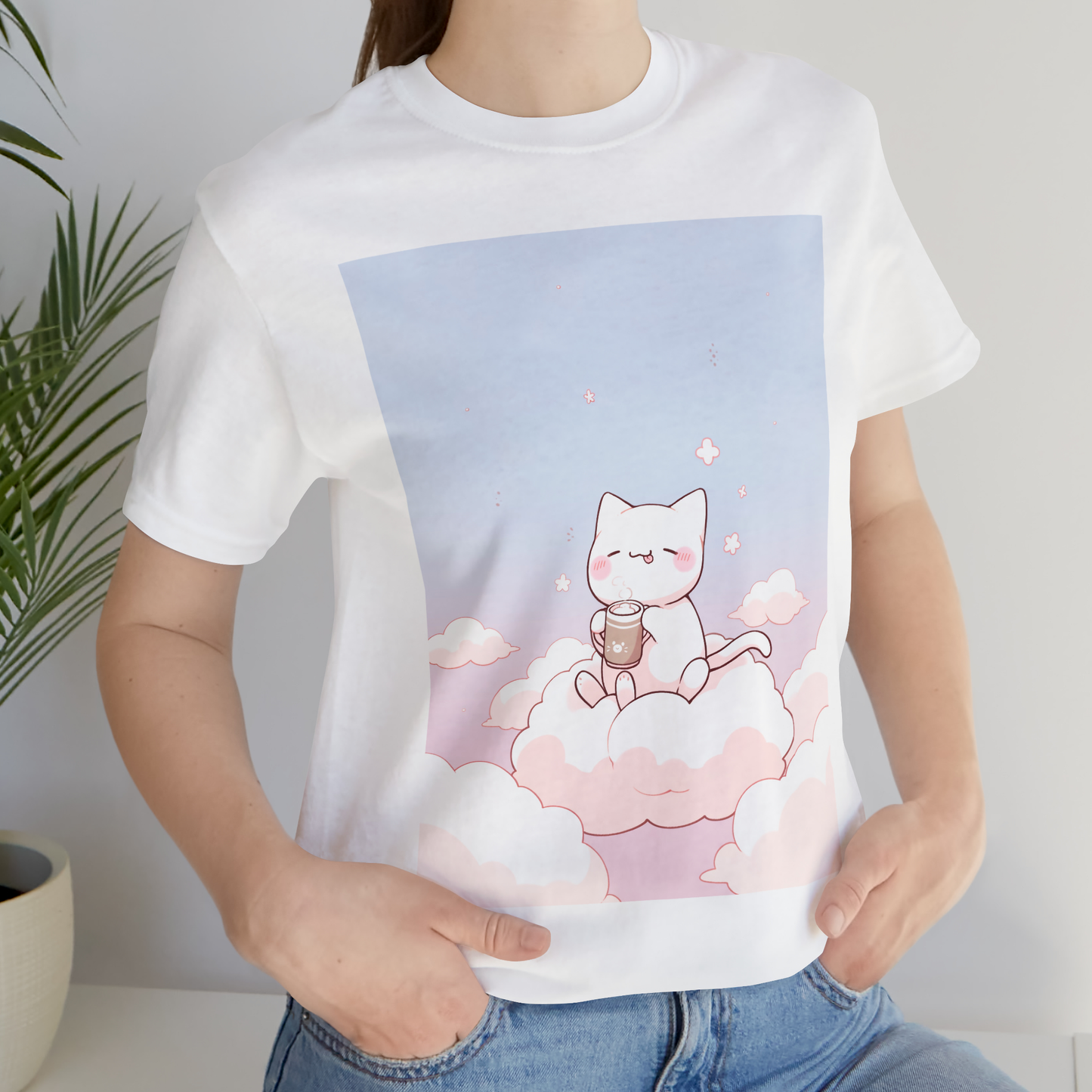 Coffee Sipper Sky Cat T-Shirt