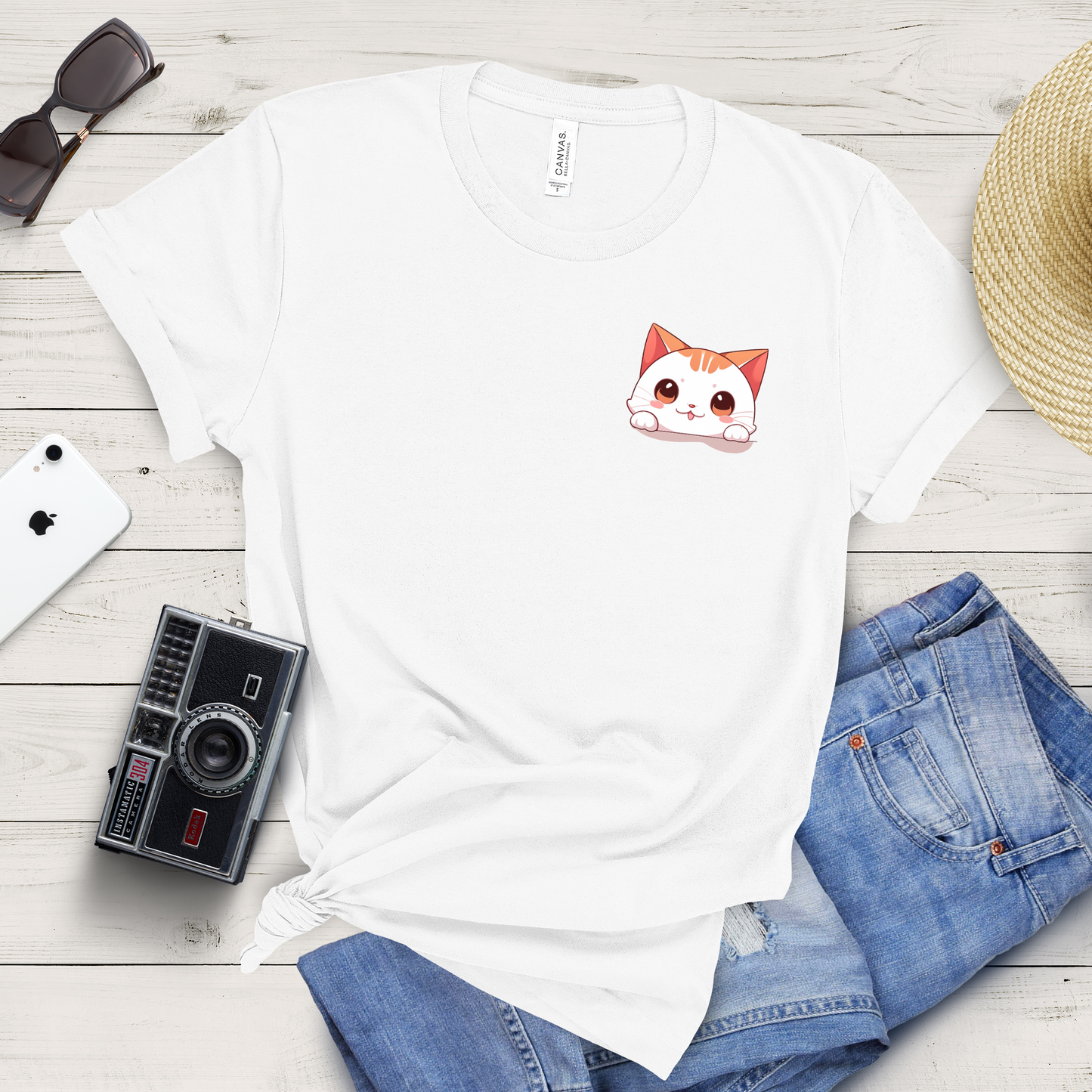 Tabby in My Pocket: Cute Cat T-Shirt