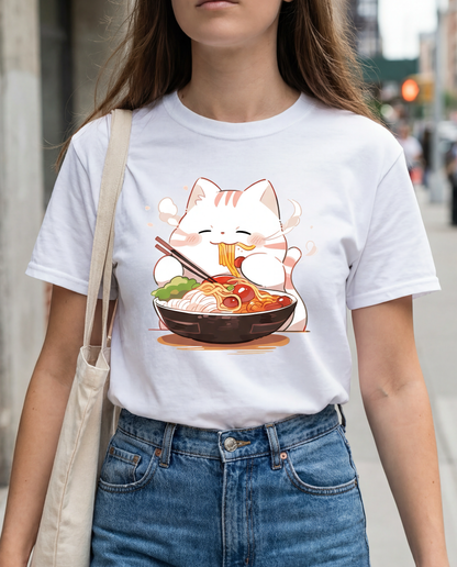 Happy Cat Ramen Feast T-Shirt